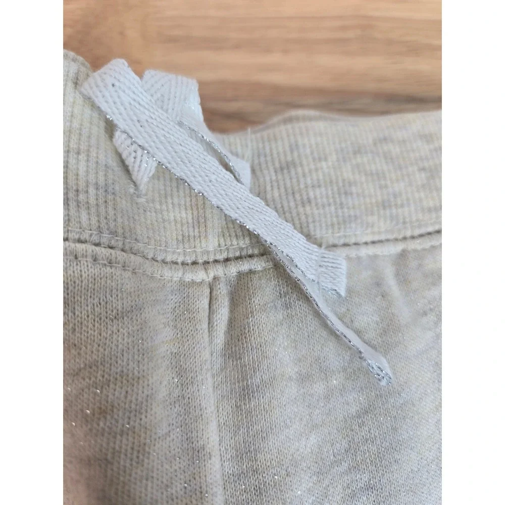 OshKosh B'gosh Baby Girl Oatmeal Heather Shimmer Heart Joggers 18M NWT